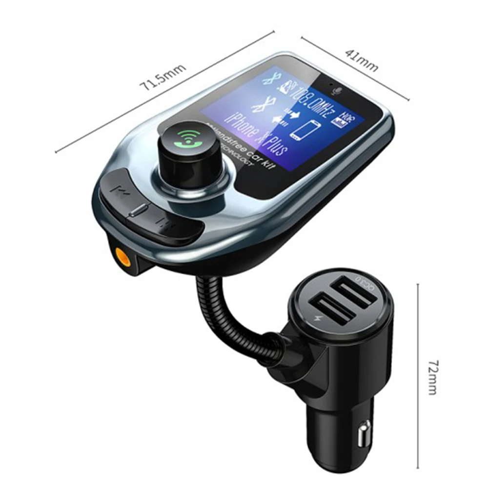 Bluetooth 5,0 передатчик Радио адаптер MP3-плеер двойной USB быстрая зарядка Великобритания