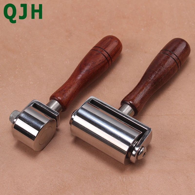 

26/60mm Press Edge Roller Leather craft Glue Laminating Tool Leather Edge Creaser & Smoother Steel Iron Roller DIY Handmade