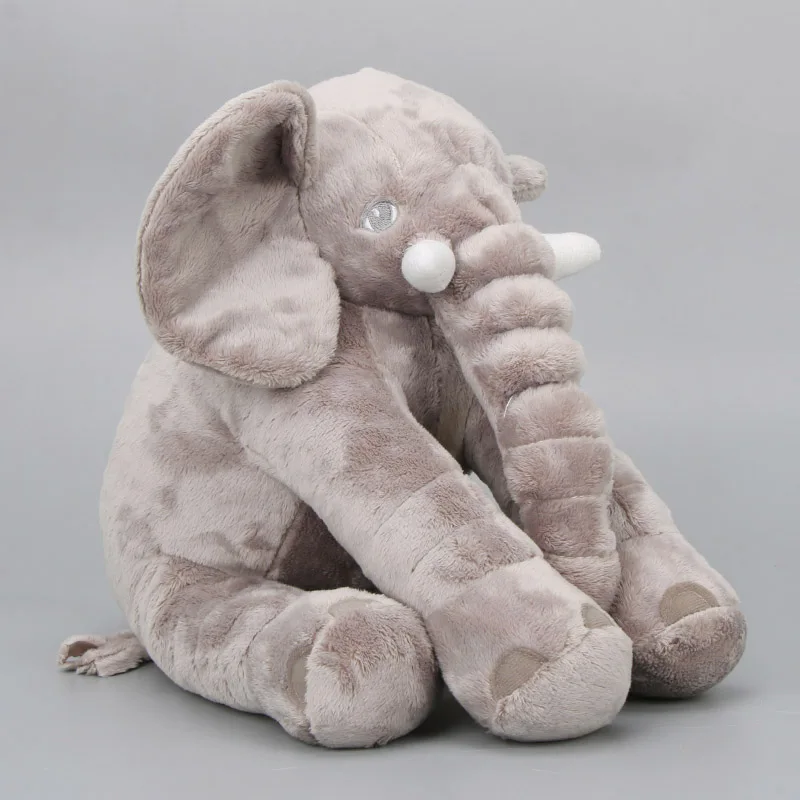 Имитация слона, мягкая игрушка, слон, подушка, плюшевые игрушки, рождественские подарки, кукла, 30 см, 60 см - Цвет: 60cm gray