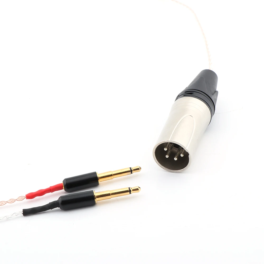 1 piece hi end 8 cores Headphones Cable with 4pins XLR Male Plug XLR male to 3 5mm male plug cable