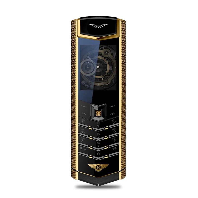 Metal Body Luxury Bar Phone K9 V9 Dual Sim Bluetooth Dialer Senior Mobile Cellphone Invisible Keyboard Support Russian Keyboard 2