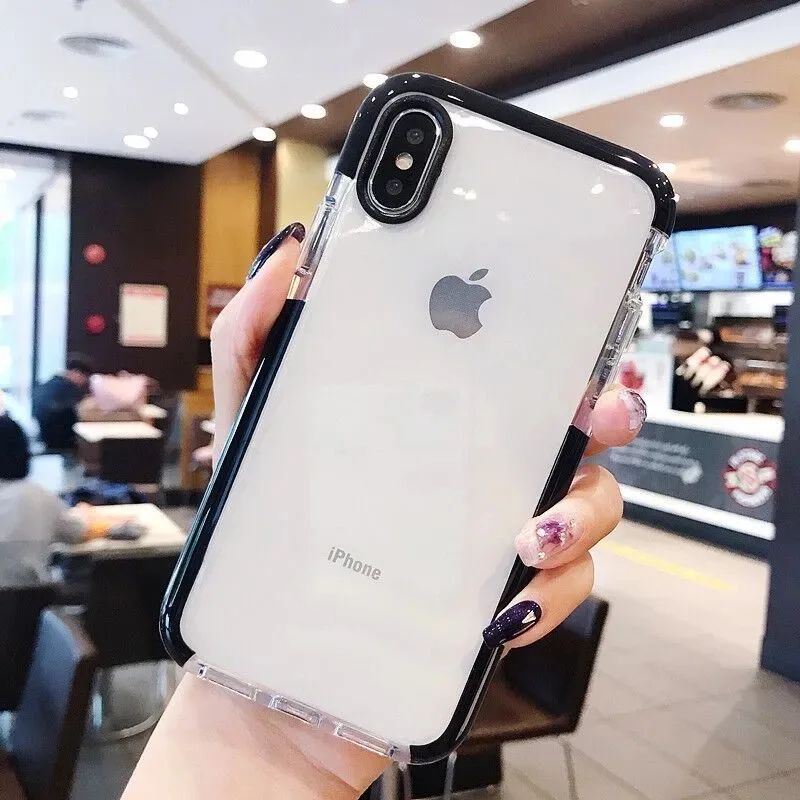 Fashion Transparent Phone Case For iPhone XS X Clear