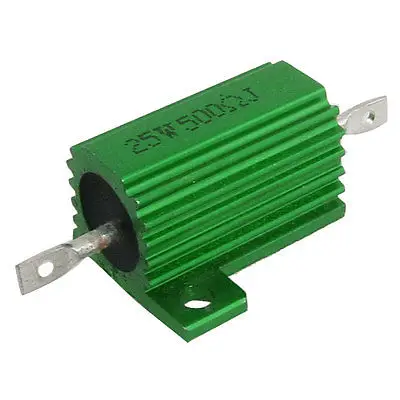 Зеленый Алюминиевый резистор с проволочной обмоткой 25W 500 Ohm 5% Gnoun