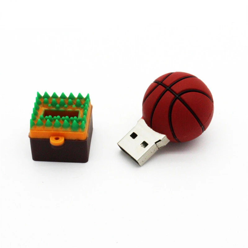 Корабль мини мяч usb флэш-накопитель USB 2,0 флэш-карта памяти, Флеш накопитель флэш-накопитель 4 Гб оперативной памяти, 16 Гб встроенной памяти, 32 ГБ, 64 ГБ, подарок для мальчиков и TF карта с фактическим объемом U диск - Цвет: Basketball