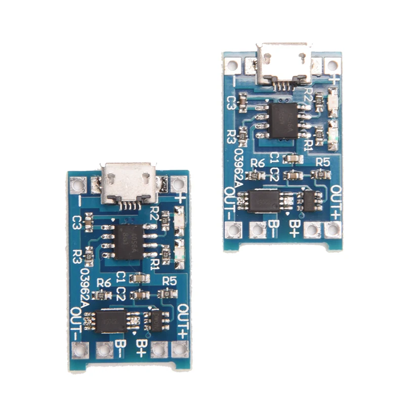 2 шт. 5 в 1A Micro USB 18650 литиевая батарея зарядное устройство Модуль+ защита двойные функции TP4056