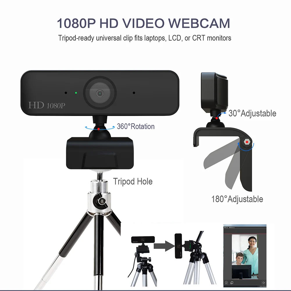 HD 1080P 5 Мп веб камера Встроенный микрофон с автофокусом высококлассный