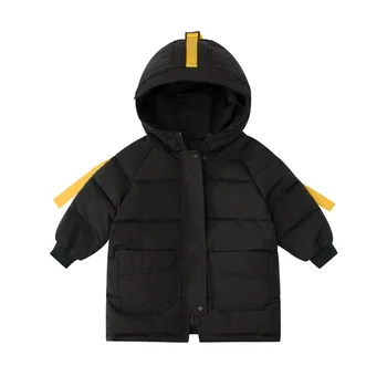 

Kids Cotton-padded Coat Autumn and Winter Ultra Lightweight Hooded Tops Solid Color Clothes Zipper Padded Jacket Parkas Coats