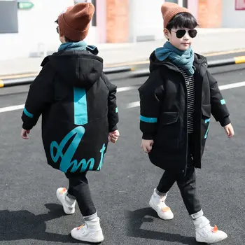 

Children Clothing Boys Cotton Padded Thick Long Children Down Jacket Winter Jacket New Fashion Style Tide Clothing Outerwear