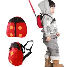 Рюкзак с ремнем безопасности для детей, Детский рюкзак с красной божьей коровкой