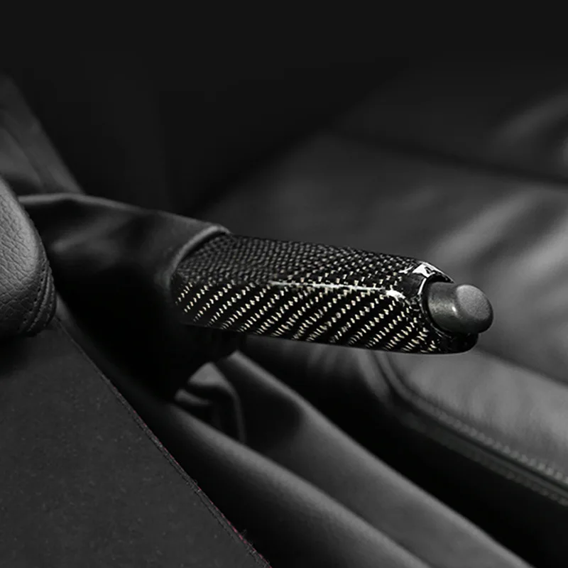 For Bmw E46 E90 E92 E60 E39 F30 F34 F10 F20 Accessories Universal Carbon Fiber Car Handbrake Grips Cover Interior Trim