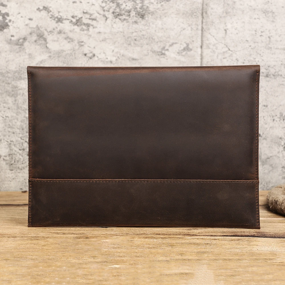 Contatos Família de Couro Genuíno Case do Portátil Capa para Macbook Pro 13.3 14 Polegada Manga Bolsa para Macbook ar 13 m2 m1 Acessórios - Imagem 4