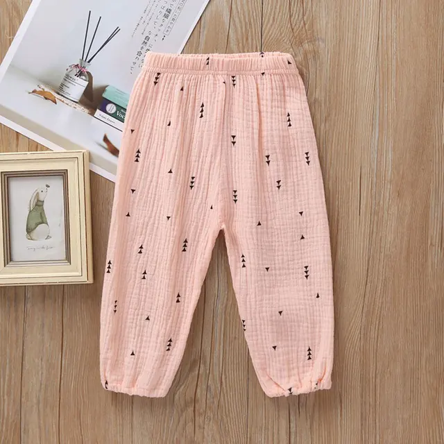 New 2-7y 2018 Summer Solid Color Linen Pleated Children Ankle-length Pants for Baby Boys Pants Harem Pants for Kids Child H1088-Fen-SanJiao