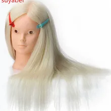 55-60CM White mannequin heads with 85% human hair for braiding manniquin dolls dummy head for hairdresser practice hair