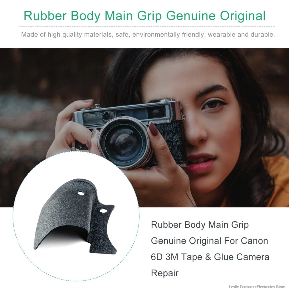 Rubber Body Main Grip For Canon 6D Tape & Glue DSLR Digital Camera Repair Camera Replacement Unit Repair Parts