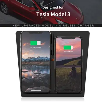 

Auto Intelligent Wireless Charger Case Qi Phone Charging Dock Car Wireless Phone Charger Second Generation 10W for Tesla MODEL 3