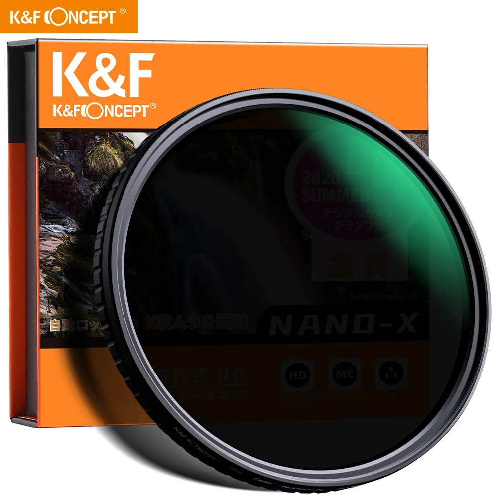 K & F Concept ND8 ND128 58/67/72/77 мм фильтр нейтральной плотности Тонкий Фейдер