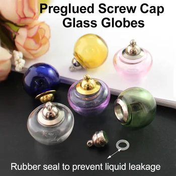 

4PCS Hollow Fillable Glass Bottle Locket Hair Pendant Glass Terrarium Flowers DIY Urn Cremation Jewelry Keepsake Memorial Gift