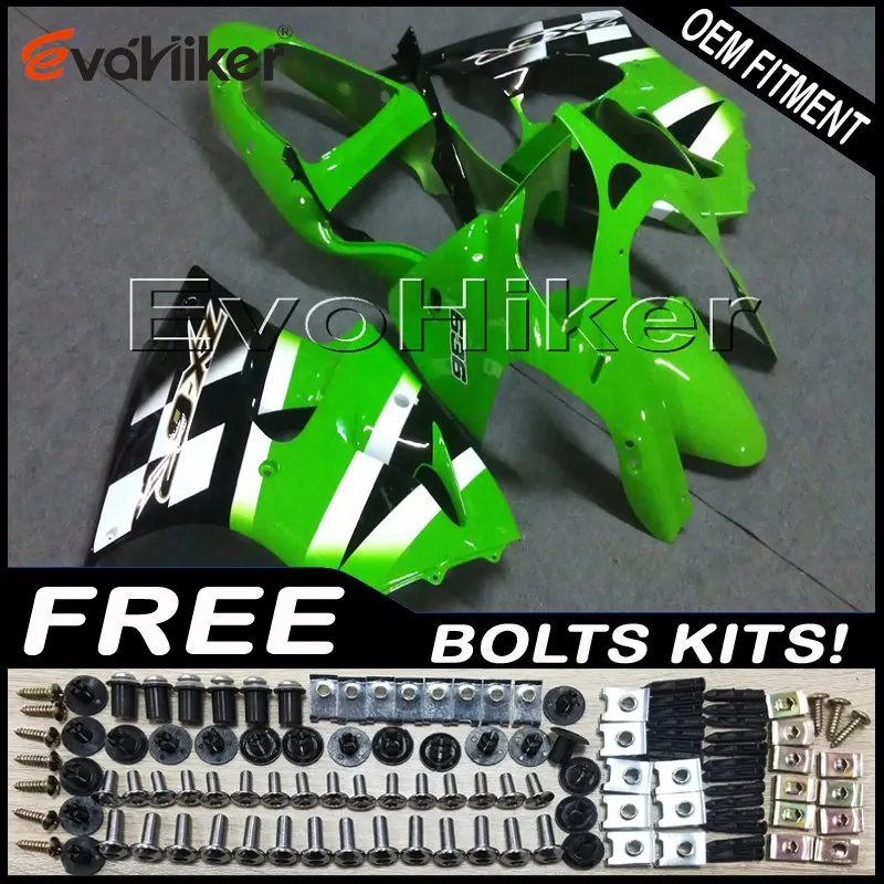 Капот мотоцикла на заказ для ZX-6R 2000-2002 ZZR600 05-08 ABS мотор панели литьевой формы белый+ подарки - Цвет: O