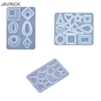 

3Pc All Shape Jewelry Pendant Resin Silicone Mold With Hole Jewelry Making Tools