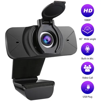

BALLEEN.E Full HD 1080P Wide Angle USB Webcam With Mic Web Cam Laptop Online Teching Conference Web Cameras Anti Peeping Webcame