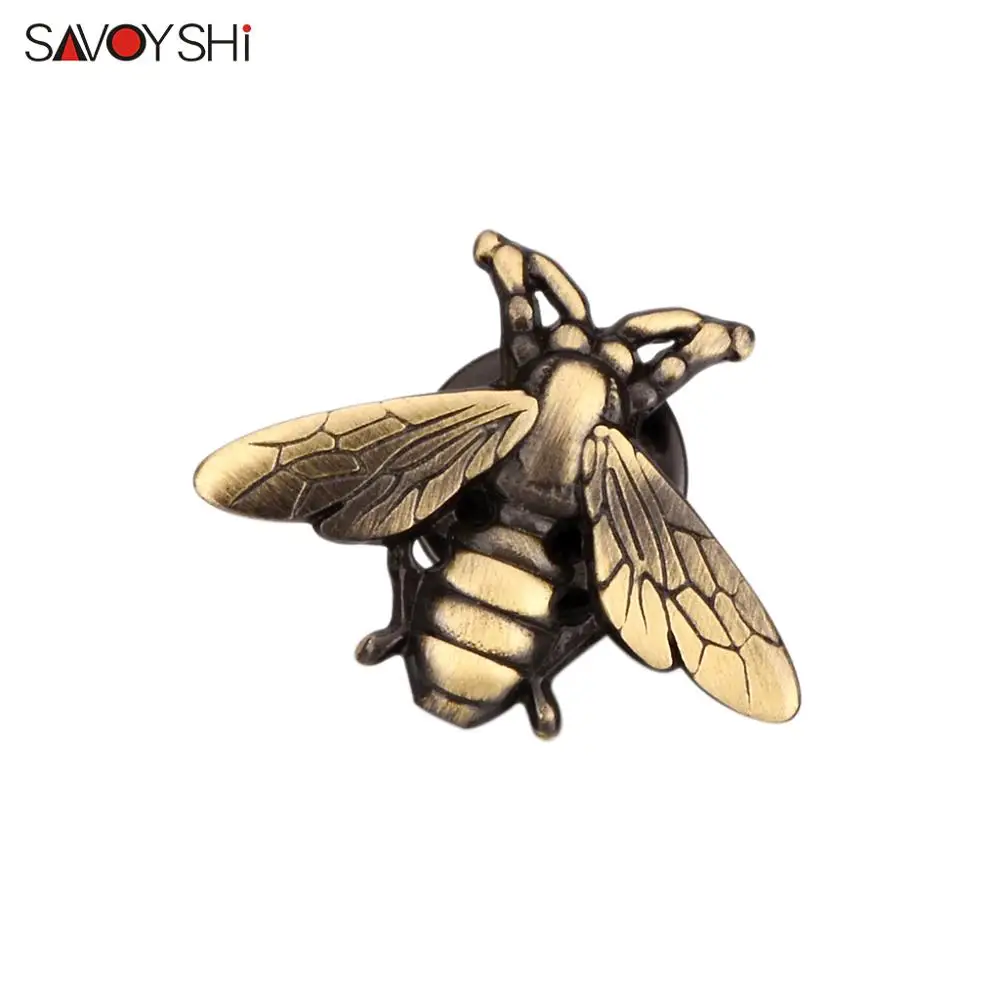 

SAVOYSHI Retro Bronze Bee Brooches Pin For for Women and Men Suit Sweater Shawl Buckle Lapel Collar Accessories Insect Broches