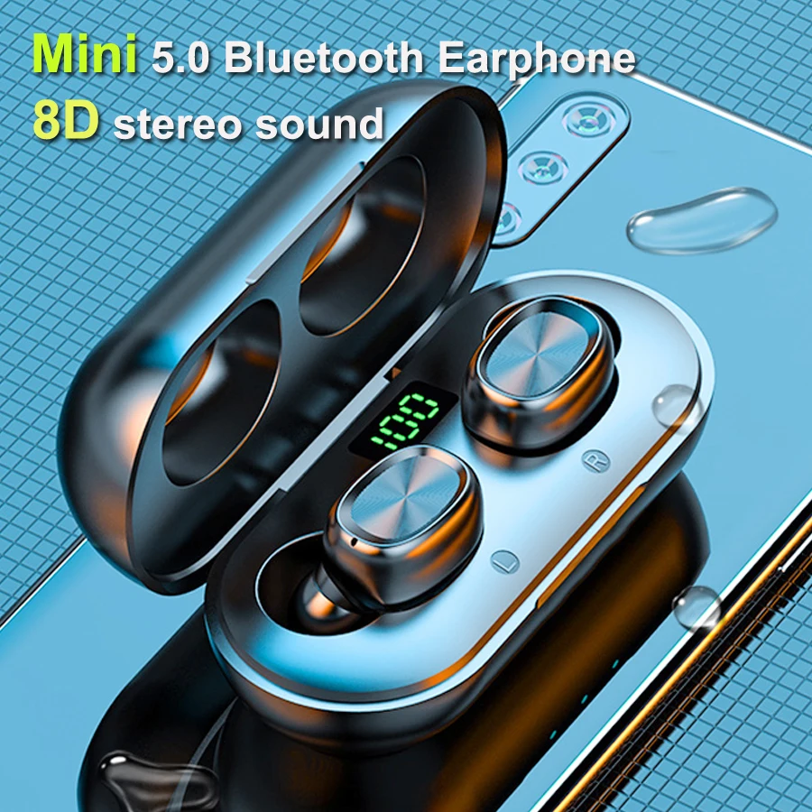 B5 TWS Bluetooth 5 0 наушники беспроводные с микрофоном спортивные водонепроницаемые