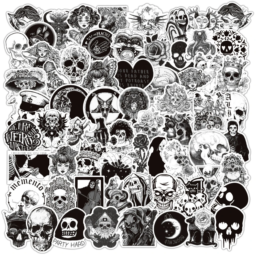 Funny Trippy Grunge Psychedelic Black White Punk Graffiti Cool 3” Sticker 