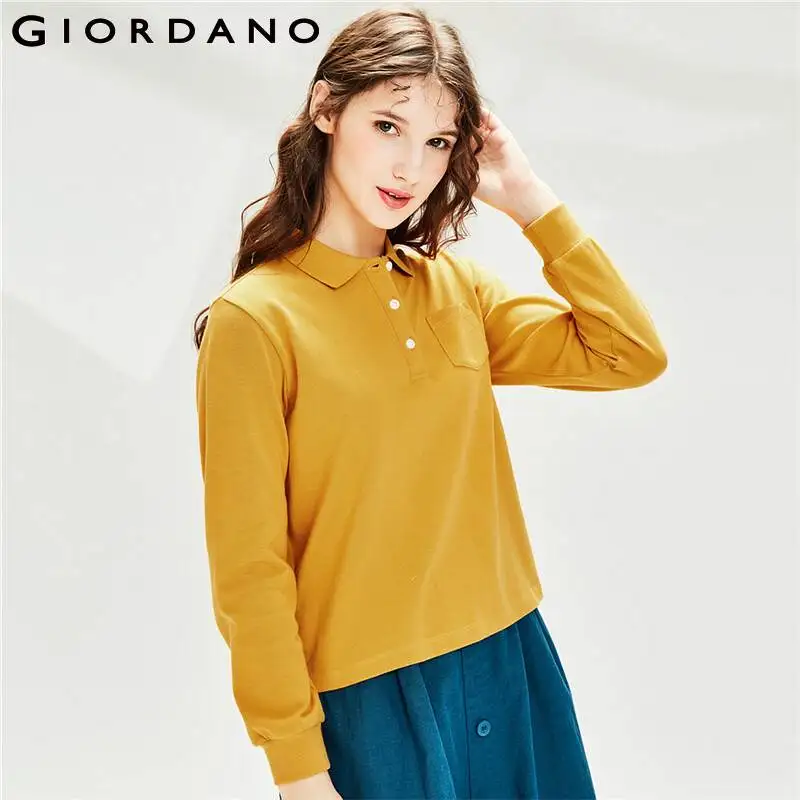 Giordano Women Polos Single Patch 