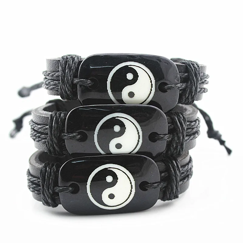 Новый стиль! Женский и мужской браслет Tai Chi Ying Yang красивый модный подарок для
