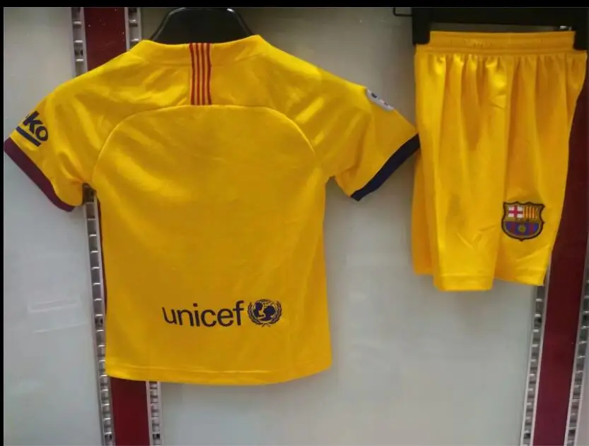 19, 20, Детский комплект, Barcaed Jersey soccer La Liga, детский костюм+ носки, SUAREZ COUTINHO ARTHUR DE LIGT DE JONG barelonaea, Детская футболка