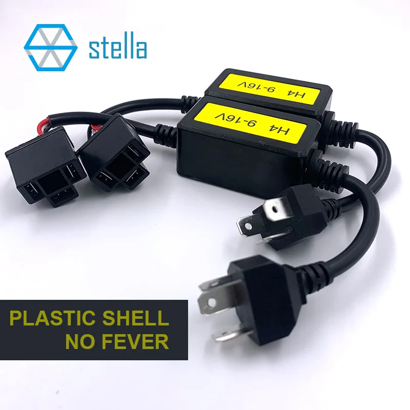 Stella 2 шт. H4 светодиодный фар преобразователь can-шины для авто сильный canbus компенсатор решить свет мигает/Дальний свет не работает