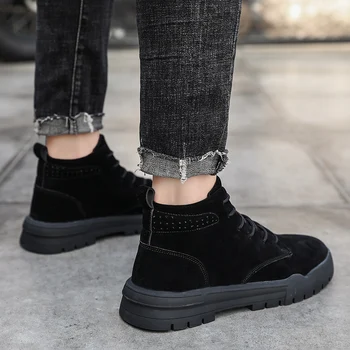 

man 2020 sale slip work leisure sapatos cuero Mens for mens hot shoe causal black coturno fashion home casuales botas men dress
