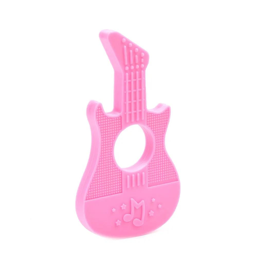 Guitar 12 Детский Прорезыватель 1 шт. распродажа Соска-Подвеска Ожерелье пищевой силикон мультфильм Животные гитара детский грызунок - Цвет: Guitar 12