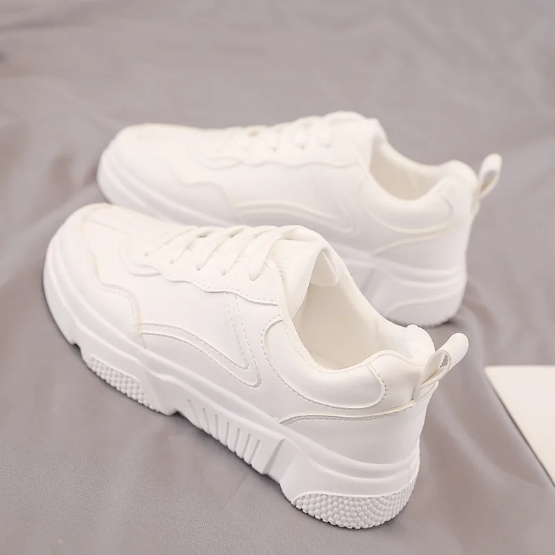

White Shoes Women's 2019 New Style Versatile Korean-style Spring Harajuku Sport Sneakers Network Red Shoes Children Thick Bottom