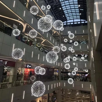 

Post Modern Art Pendant lights Baby's Breath Hotel Castle villa Decorate Pendant Lighting Indoor Luxury Lights Living Room Lamp