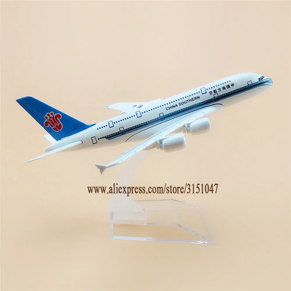 16 см Air China Southern Airlines A380 Airbus 380 модель самолета сплав Металл литье под давлением