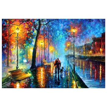 

Puseky Lovers In Rainy Night Puzzle 300 Pieces Wooden High Definition Adult Decompression Puzzles 300 Pieces Jigsaw Puzzle