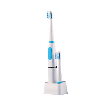 

Sonic Waterproof Electric Toothbrush 2 Heads for Adult Set Battery Powered Tooth Brush Soft Hair Automatic Toothbrush Base