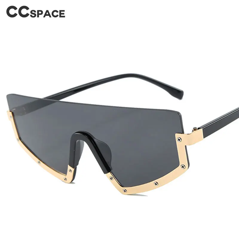 46228, одна линза, половинная оправа, большие солнцезащитные очки для мужчин и женщин, модные очки UV400