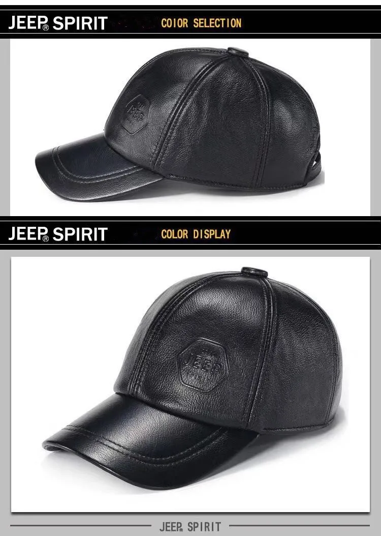 Бренд Jeep Spirit, Мужская бейсболка из натуральной кожи с широкими полями, Регулируемая металлическая пряжка, на заказ, шляпа сомбреро, мужские шляпы для папы