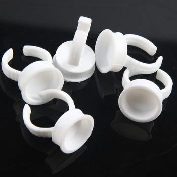 

100pcs/lot Tattoo accessories tattoo ink cup pigment ring cup holder container for eyebrow tattoo permanent makeup tattoo tool