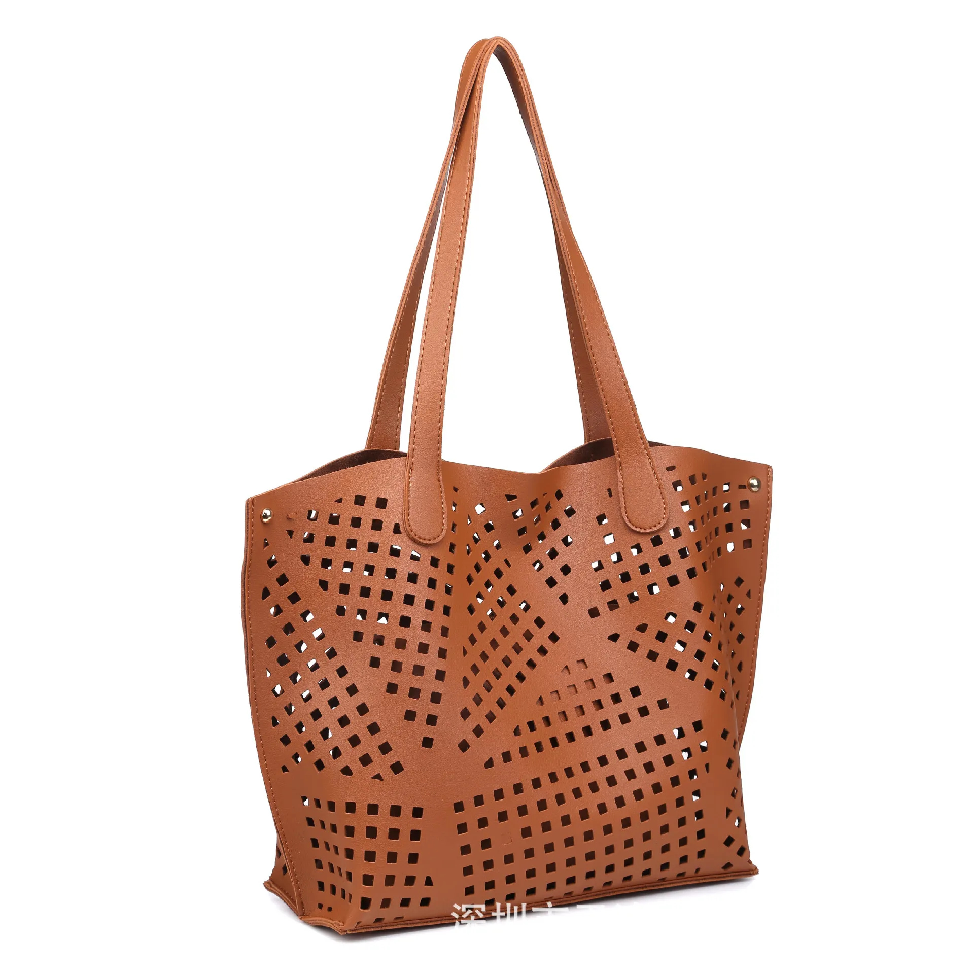 

Europe And America Fashion Hollow out Shoulder Bag 2018 New Style PU Leather WOMEN'S Shopping Bag Hot Sales