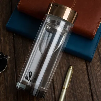 

Heat Resistant Glass Water Cup Promotion Gift Transparent Crystal Water Bottles Stocked Transparent Cups