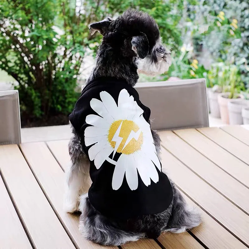 

2020 New Clothes For Dogs Pet Dog Clothes Puppy Small Medium Dog Clothing Chihuahua Pug Small Daisies Tshirt Vest Summer