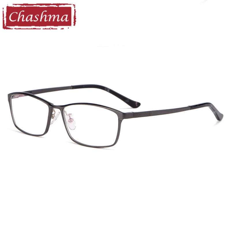 Chashma мужские очки по рецепту для мужчин полная оправа Близорукость Оптические выпускные линзы очки - Цвет оправы: Gray