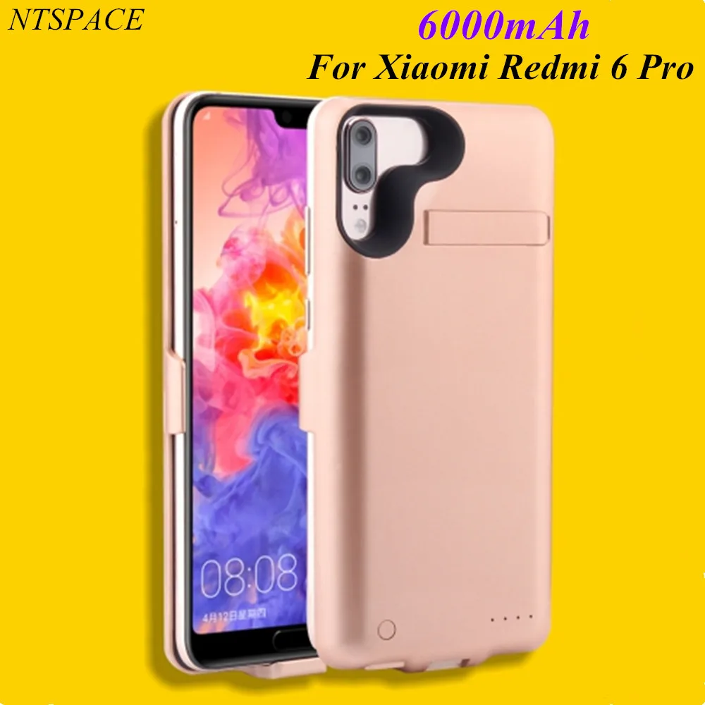 

Portable Power Bank Cover For Xiaomi Redmi 6 Pro Backup Battery Charging Case 6000mAh External Battery Charger Cases For Redmi 6