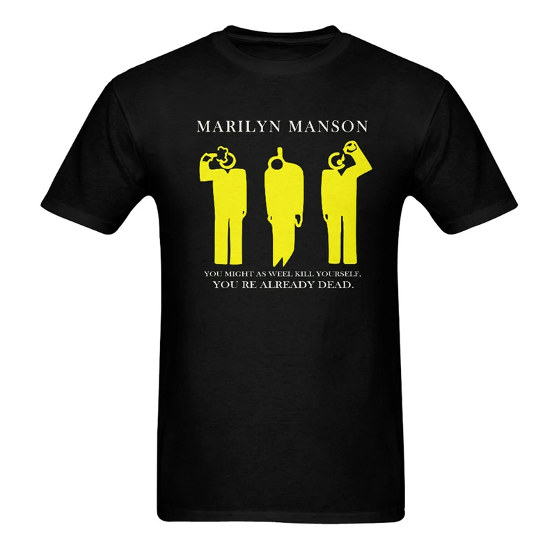 Limited Edition Rare Vtg Marilyn Manson 1996 Band T-Shirt Hot Summer Casual Tee Shirt |