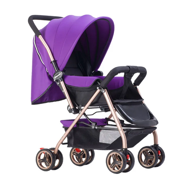 IIILOVEBABY детская коляска 2 в 1 от 0 до 36 месяцев детская коляска Легкая Складная переноска Горячая мама четыре колеса - Цвет: Темно-синий