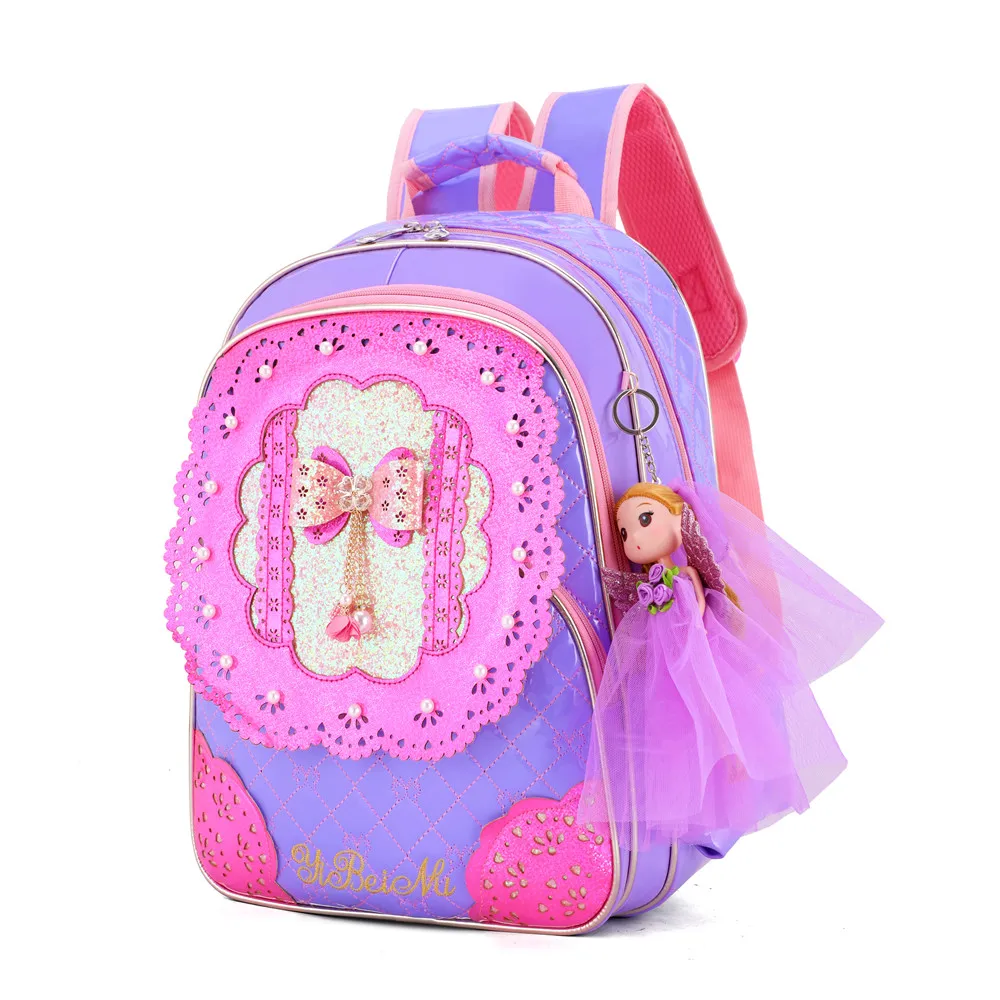Водонепроницаемый детский рюкзак; комплект из 3 предметов; ортопедические школьные сумки; школьный рюкзак принцессы для девочек; школьный рюкзак с рисунком для начальной школы; детская сумка