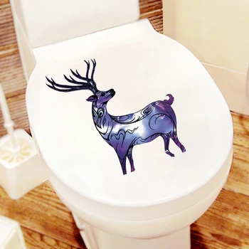 Three Ratels QC108 31 colourful elk wall stickers for bathroom Kitchen decoration car sticker